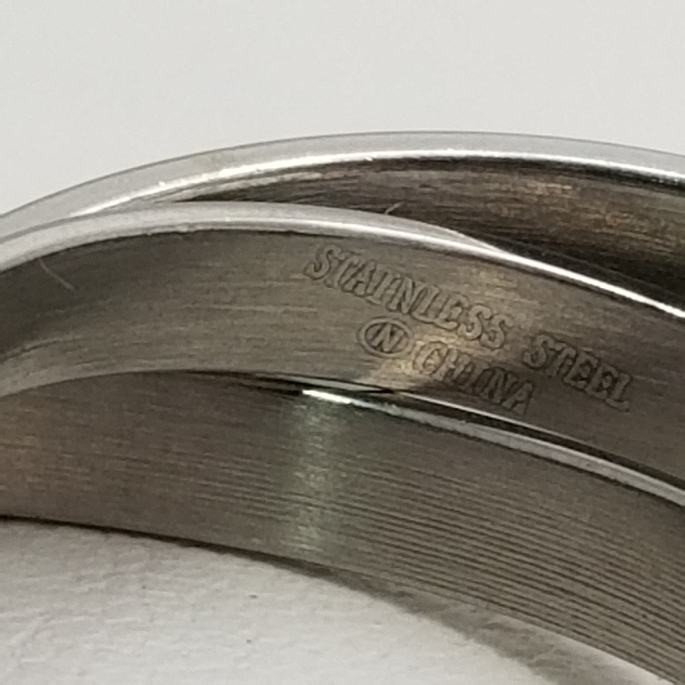 Stainless Steel Triple Rolling Ring Sz 7.75 - Picture 4 of 8